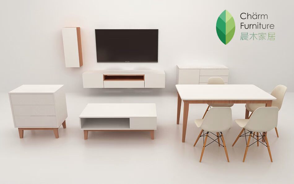 Chenmu nhà phòng khách đồ nội thất phòng ăn đồ nội thất phòng ăn một bàn bốn ghế sideboard TV tủ bàn cà phê kết hợp đồ nội thất bộ bàn ghế thông minh