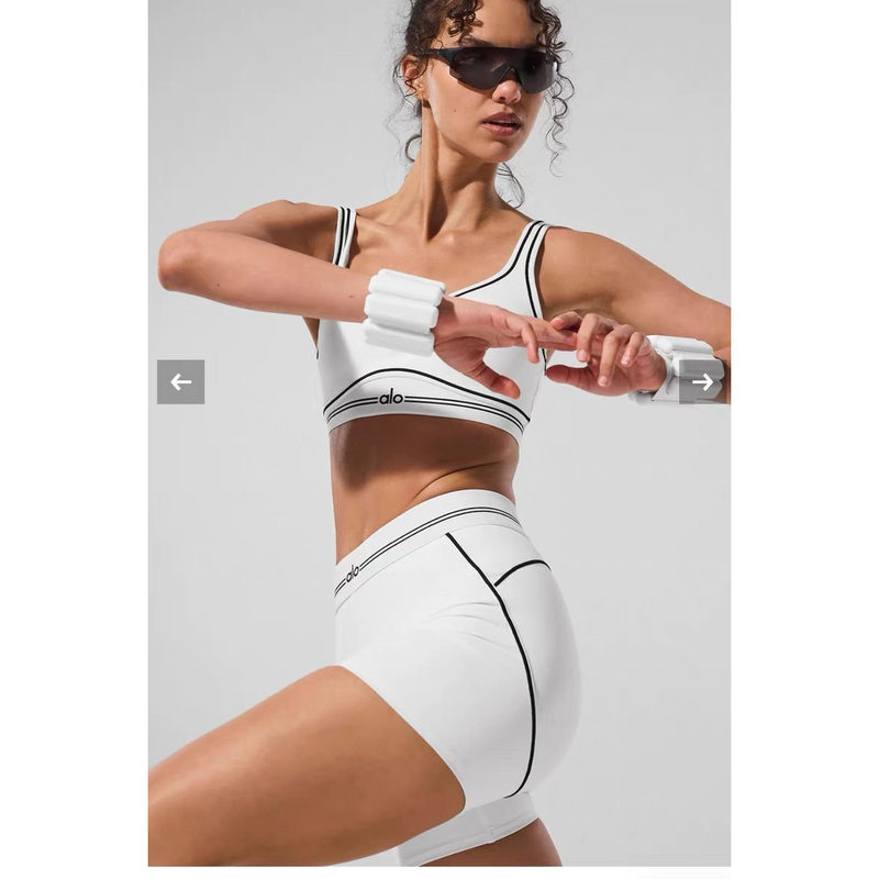 [Cross-Border Source Factory] Alo Yoga Shorts Set Sports Bra Vest Fitness Wear Pilates
