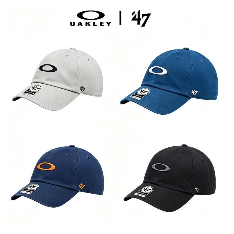 Oakley 47Brand Collaboration Baseball Cap Couple Embroidered Hat Unisex Retro Peaked Cap