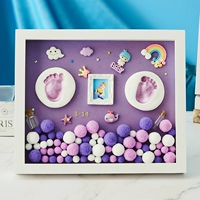 12-дюймовая фиолетовая основа + фиолетовая краска + цифровая наклейка [сплошная деревянная рама] для пробного пакета