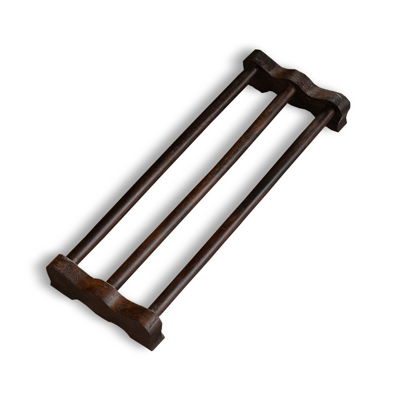 Ebony solid wood cool cup holder wooden tea cup holder kung fu tea set cup holder tea ceremony spare parts