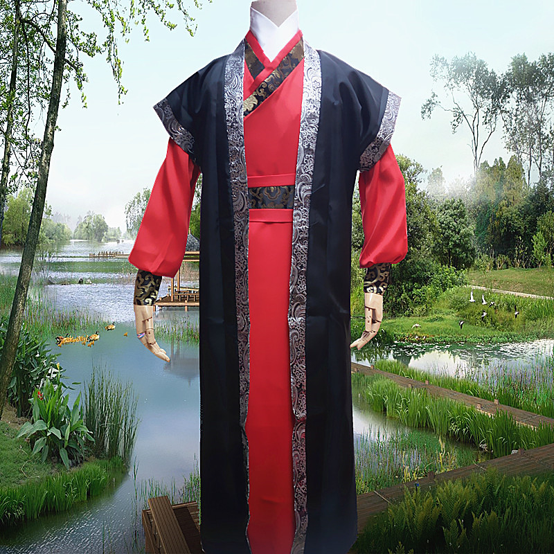 Trang phục nam nam đẹp trai Tang phù hợp với phong cách cổ đại cải thiện Hanfu sinh viên quốc gia robes kiếm sĩ học giả rộng tay áo trắng