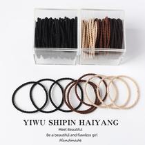 Durable and simple headband girls hair band rubber band womens hair tying mens small rubber band childrens thin hair rope black leather case