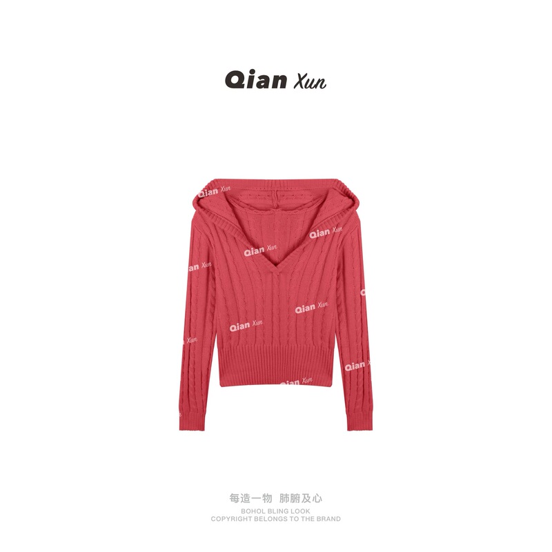 Trendy and Unique Slim-Fit Hooded Commuter Sweater with a Stylish Design Pre-Qxq6My1670