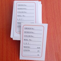 Stock supply ORDERNO350 gram hard label fabric roll code sign wheat head textile sample adhesive hook printing