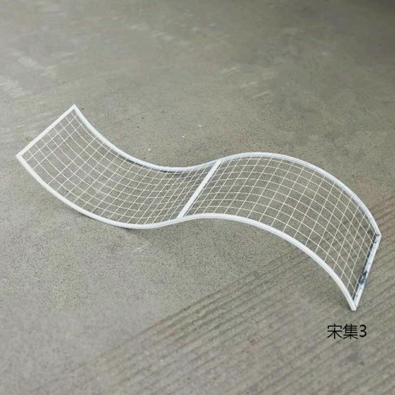 New Year new wedding wave grid road lead props Wedding stage background decoration Catwalk S-shaped wrought iron