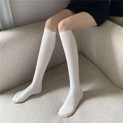 ສີຂາວ JK socks mid-calf socks slimming leg stockings C over-the-knee high stockings pile socks thin summer leg socks