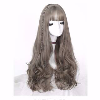 2023 New Style Wig for Women with Airy Bangs, Fluffy Long Curly Hair, Big Waves, Sweet and Natural Full Head Wig