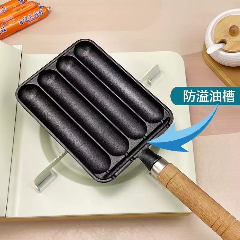 烤肠盘家用烤年糕面筋铸铁多功能商用烤箱烤羊肉串模具户外烧烤锅