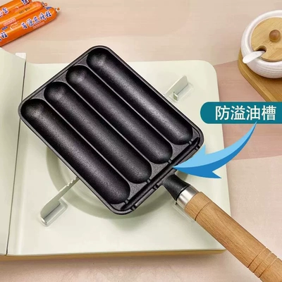 烤肠盘家用烤年糕面筋铸铁多功能商用烤箱烤羊肉串模具户外烧烤锅