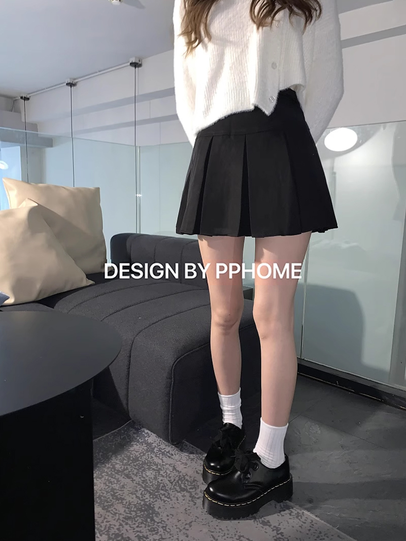 PPHOME Campus Times~四季テニススカートかわいいワイドプリーツハイウエスト痩身万能スカートショートスカート