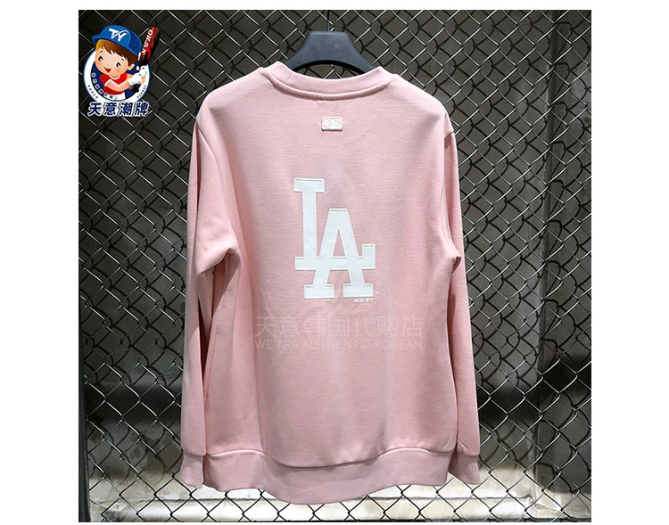 Hàn Quốc mlb19 mùa thu và mùa đông mới đơn giản cộng với áo len nhung thời trang quầy thời trang đích thực áo thun cổ tròn tay dài - Thể thao lông cừu / jumper