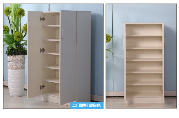 New tủ hành lang ban công giày giày giá công suất lớn nhiều lớp gỗ hiện đại giày gỗ nhỏ gọn dễ dàng - Buồng tủ sách