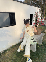 The original homemade germinated by Huang Nius classmates germinated New Chinese mix cute and playful suit jacket 90% pants