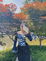 Yellow Pussy Classmates Original Homemade Heather Heather Water Ink New Chinese Asymmetric Harness String Beads Lotus Leaf Cuff