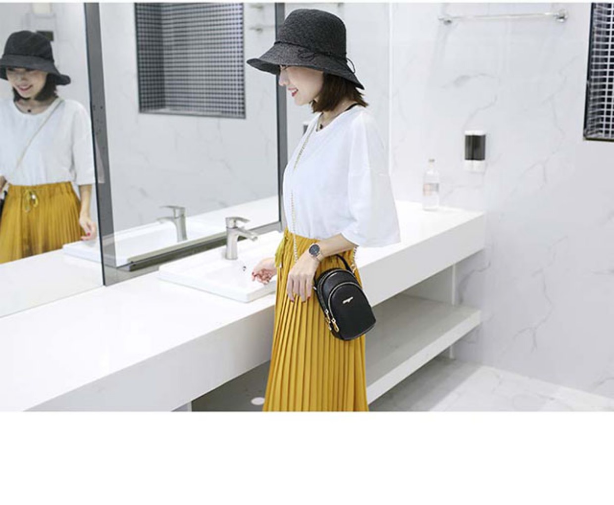 Túi đựng điện thoại di động Túi xách nữ 2018 làn sóng mới phiên bản Hàn Quốc của túi đeo chéo da mềm mại hoang dã túi mini mùa hè túi đựng điện thoại chống nước