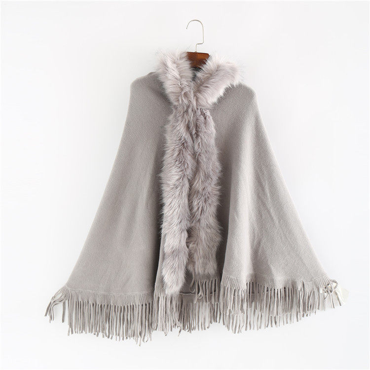 Wool tie hat thickening cashmere shawl tassel