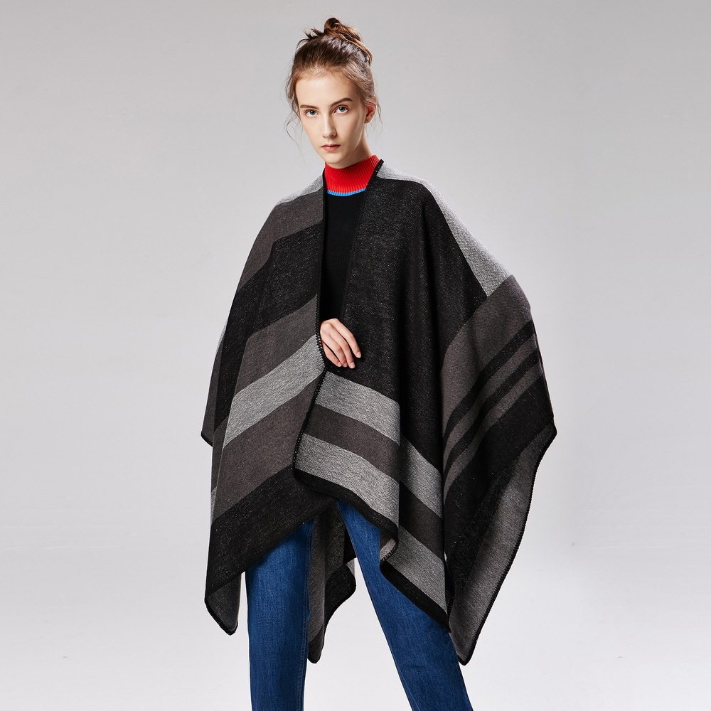Striped travel outdoor shawl party concert cloak шарф