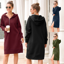 Hooded long sleeve sweater top sweatshirt Фуфайка