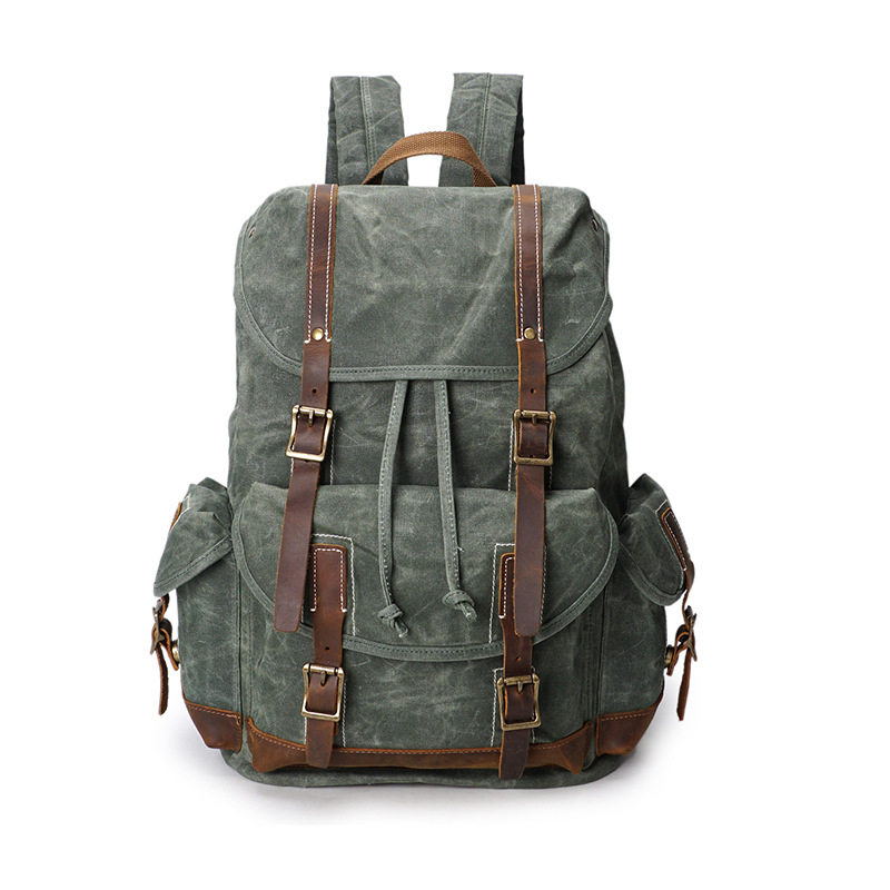 Vintage Canvas Travel Backpack Large Men Bags to come and go, please, I