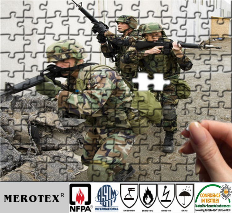 Camouflak fireproof cloth 100% camouflak full cotton fireproof cloth