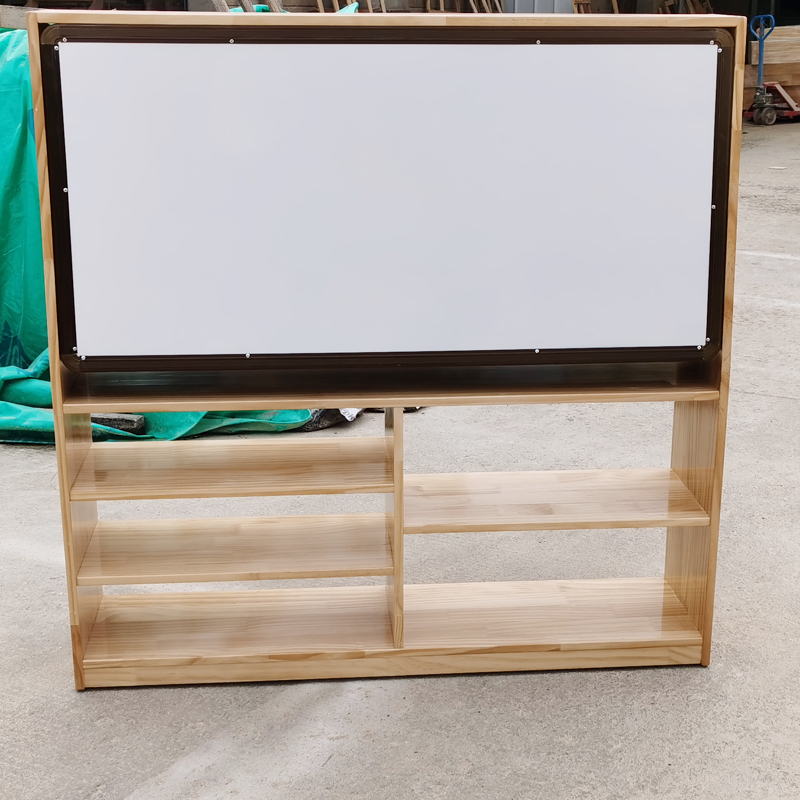 Kindergarten Solid Wood Blackboard Cabinet Containing Cabinet Oak Cabinet Pine Blackboard Whiteboard Cabinet Customize