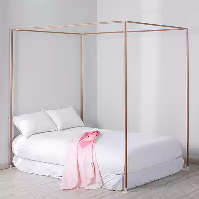 Customized separate court mosquito net bracket stainless steel thickened and thickened 1 2 four-column single sale 1 5 meters 1 8m