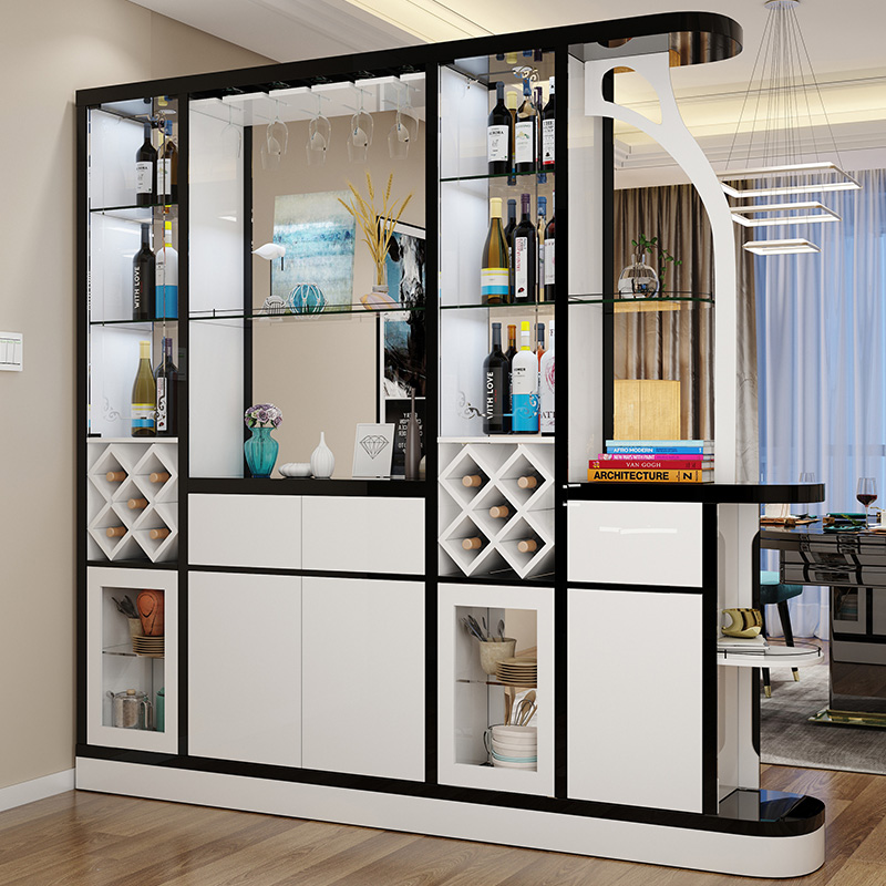 Modern Large Terrace Number Living Room Entrance Door Hongguan Partition Double Sided Wine Cabinet Feng Shui Gate Room Hall Room Cabinet Screen Decorated Shoes Cabinet