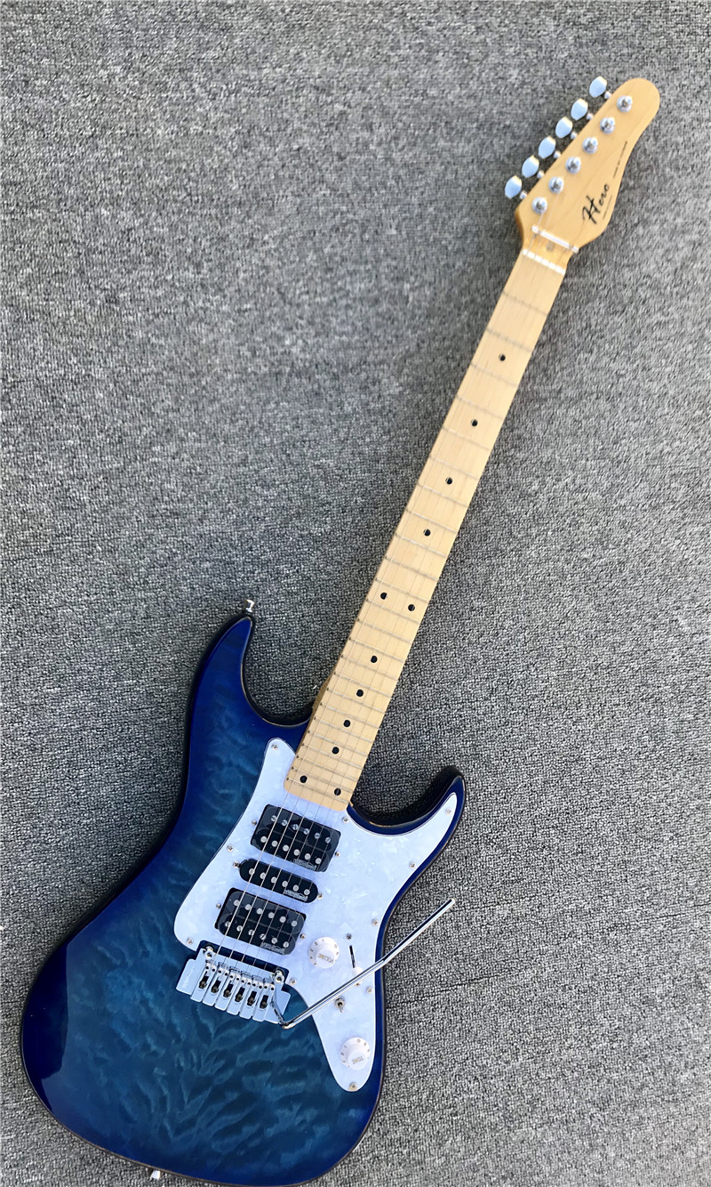 Grote factory direct foreign trade tail single blue corrugated Wilkinson small double swing lock rotary piano button electric guitar