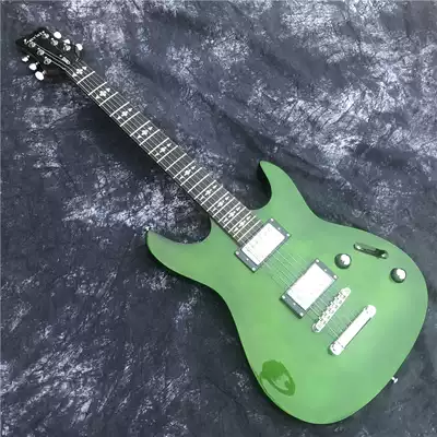 Grote factory direct foreign trade tail single green flying warrior style ebony fingerboard professional electric guitar