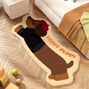 Bedside carpet for bedroom, imitation cashmere floor mat for all seasons