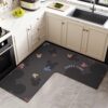 2026 new kitchen floor mat absorbent L-shaped carpet