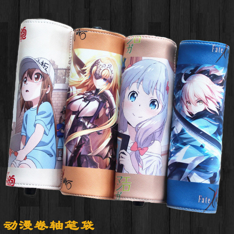 動漫二次元fate約會大作戰緣之空東方銀魂黑巖學生日系筆袋文具盒
