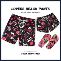 Seaside Holiday Tide Brand Beach Pants Mens Quick Dry Loose Five-point Hot Springs Swimming Pants Printed Pants Couple Shorts Women