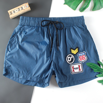 Lined mens three-point pants quick-dry loose running sports swimming trunks seaside beach pants water park