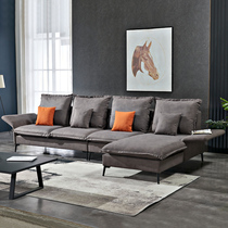 Italian minimalist disposable fabric sofa small apartment type technology cloth Nordic modern simple living room apartment decoration light luxury