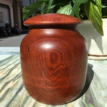 Mahogany tea jar Burmese Rosewood storage storage candy jar big fruit red sandalwood decorative general jar old material