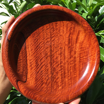 Burmese Rosewood Chinese Mahogany fruit plate tiger skin pattern water ripples whole wood treasure plate big fruit red sandalwood collection