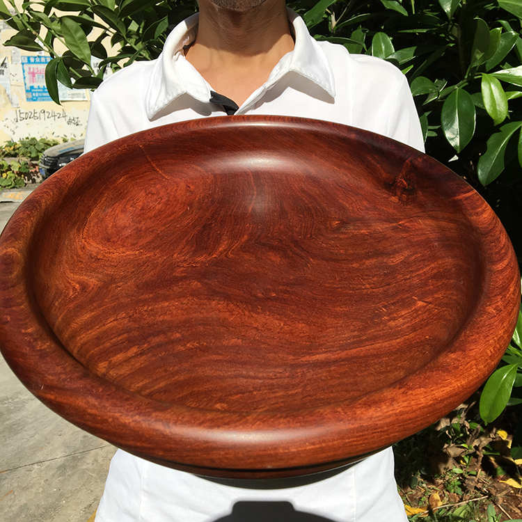 Redwood cornucopia 40cm Big Mac Fruit Pot Big Pot Burmese rosewood Chinese solid wood big fruit rosewood