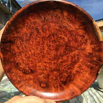 Tree tumor plate ornaments plate Rosewood Burmese big fruit red sandalwood gall Smallwood ornaments full flower collection process