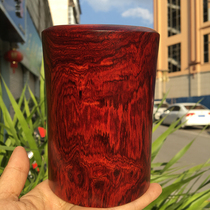 Mahogany pen holder red acid branch Chinese retro grimace collection office wooden students real tea ceremony tube