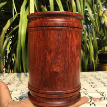 Mahogany pen holder Myanmar Rosewood Chinese retro creative whole wood round ornaments big fruit red sandalwood storage gift