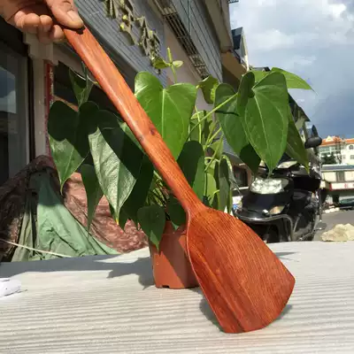 Redwood pot shovel Rosewood non-stick pan healthy solid wood shovel stir-fry shovel long handle without paint to protect the bottom of the pot