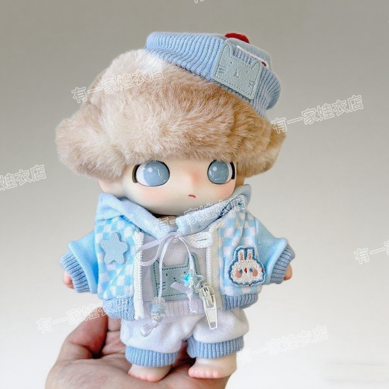 Dimoo Heartbeat Special Edition Doll Series Doll Clothes Dimoo Vinyl Plush Hangtag Clothes Overalls Hat Set