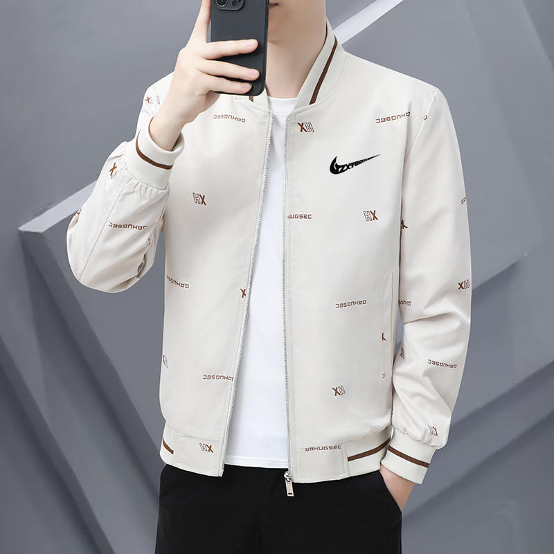 Brand Jacket Men's Spring and Autumn 2026 New Casual Stand-Collar Coat Men's Loose Stylish Trendy Versatile Top