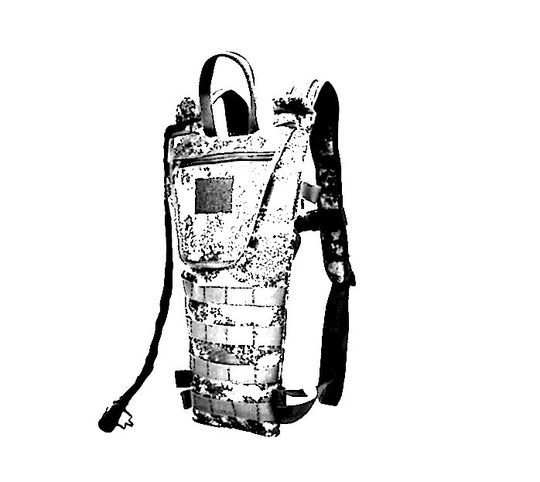 Individual Water Purifier for Outdoor Cycling, Mountaineering, Hiking, 3L Camping Camouflage Military Green Tactical Water Bag