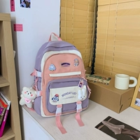 Сиреневый рюкзак, милый значок, подвеска, 5 шт, с медвежатами