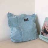 Сумка через плечо, ретро свежая джинсовая вместительная и большая сумка на одно плечо, шоппер, коллекция 2021, в корейском стиле