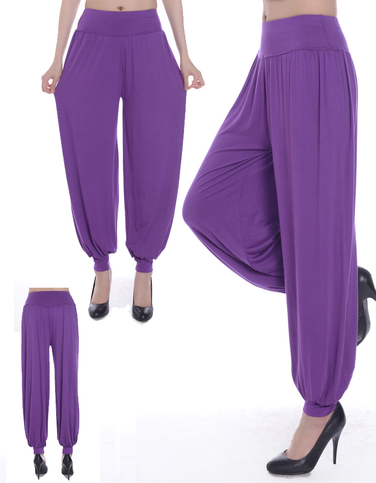 Modal Quảng Trường Khiêu Vũ Đèn Lồng Quần Yoga Quần của Phụ Nữ Quần Nhảy Mùa Hè Lỏng Quần Chân Rộng Yoga Mặc Quần Quần quần áo tập aerobic