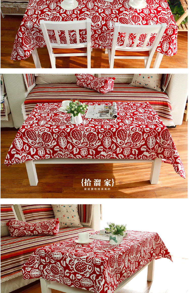 Bàn cà phê khăn trải bàn tùy chỉnh vải cotton và khăn trải bàn Mỹ khăn trải bàn theo phong cách châu Âu IKEA Địa Trung Hải khăn trải bàn hội nghị đẹp
